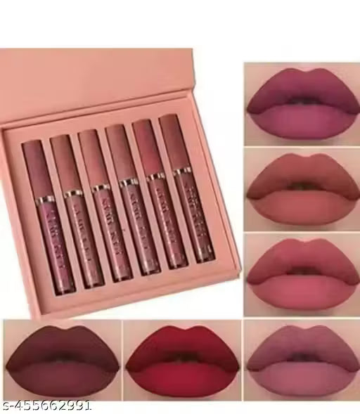 Sajuma Beauty new velvet long lasting waterproof non transfer liquid matte lipstick set of 6