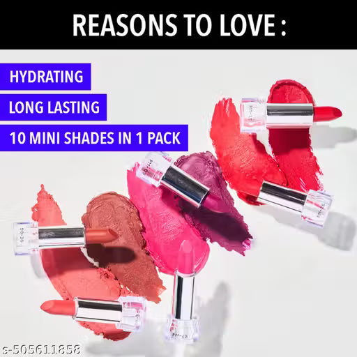 Blue Heaven Matte Love Mini Lipsticks Pack Of 10 (13g*10)