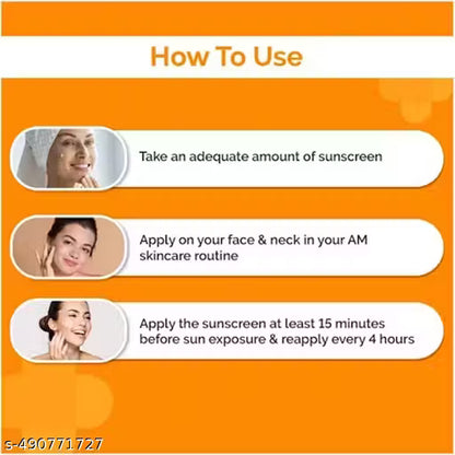 Sunscreen - SPF 50 PA+++ Vitamin C+E Super Bright Sunscreen, SPF 50 PA+++ (60 g) pack of 1